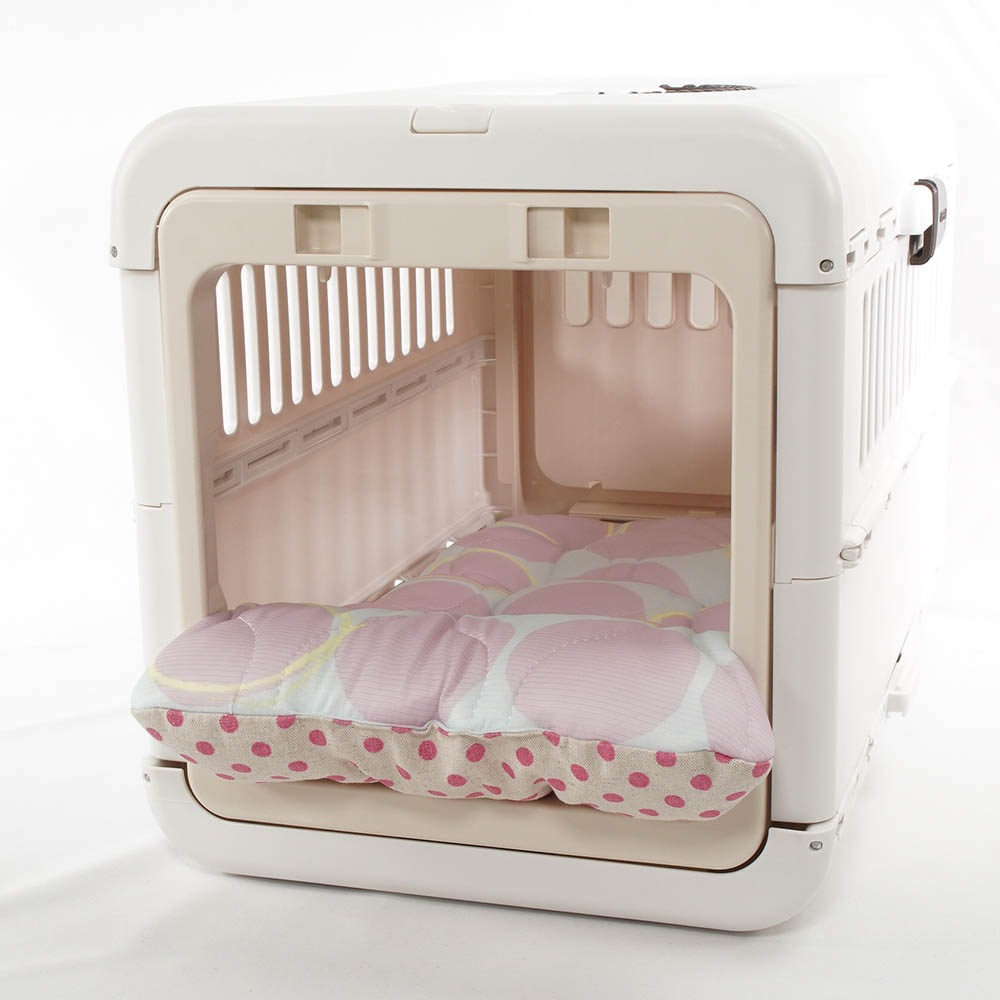 夏用あごのせ縁無しクッション/クレートクッション マーベラスクール Abuku ピンクパープル Sサイズ