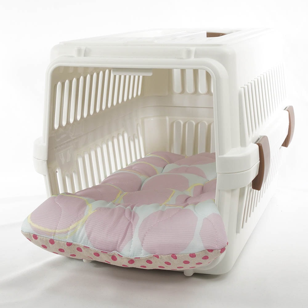 夏用あごのせ縁無しクッション/クレートクッション マーベラスクール Abuku ピンクパープル Sサイズ