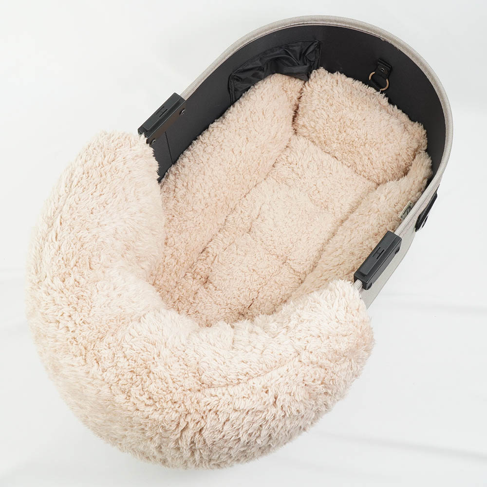 【500円OFF】DOME3レギュラー用クッションセット ぷくぷく あごのせクッション＋キャリークッションベッド Sサイズ マカロンチョコファー