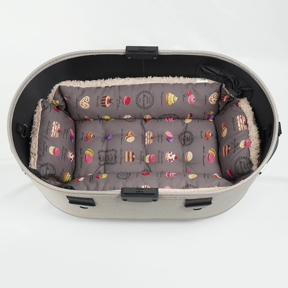 【500円OFF】DOME3レギュラー用クッションセット ぷくぷく あごのせクッション＋キャリークッションベッド Sサイズ マカロンチョコファー