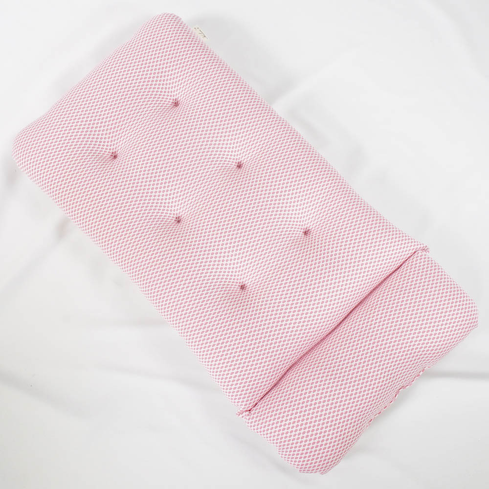 夏用 あごのせ縁無しクッション iCOLD 接触冷感 マカロンピンク Mサイズ