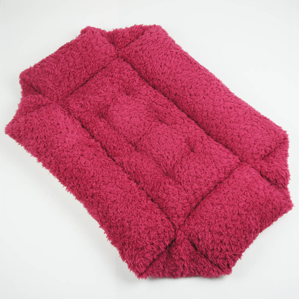 ペットが喜ぶ キャリークッションベッド/クレートクッション マカロンピンクファーラズベリー Sサイズ