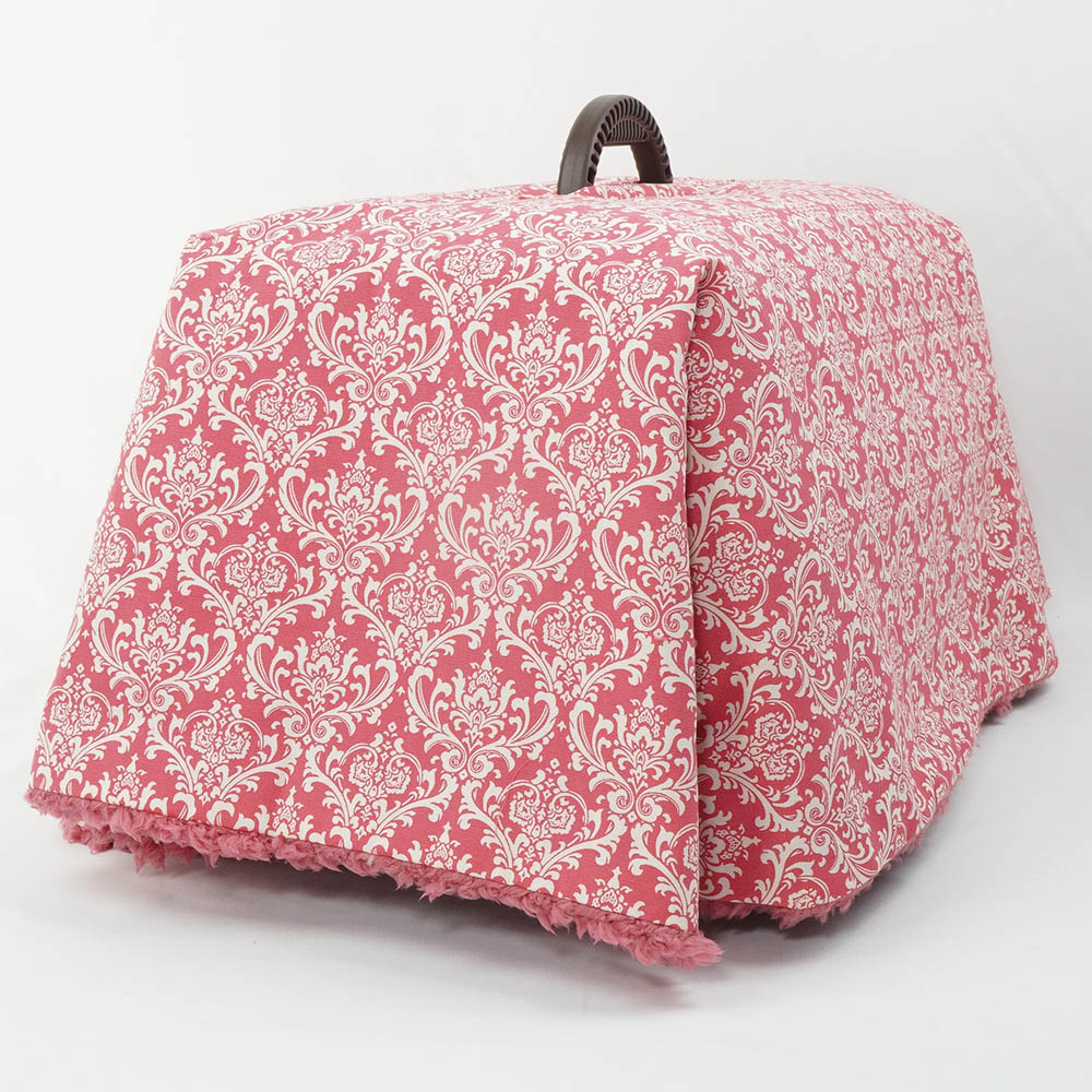 あったか３WAY キャリーカバーブランケット ダマスク ピンクファー＜マルチ幅＞ Sサイズ（トグルボタン無し）