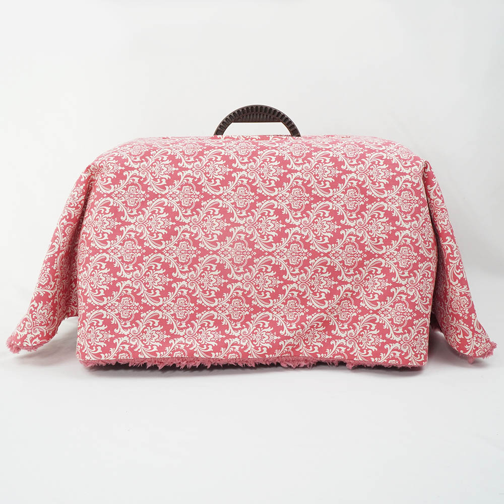 あったか３WAY キャリーカバーブランケット ダマスク ピンクファー＜マルチ幅＞ Sサイズ（トグルボタン無し）