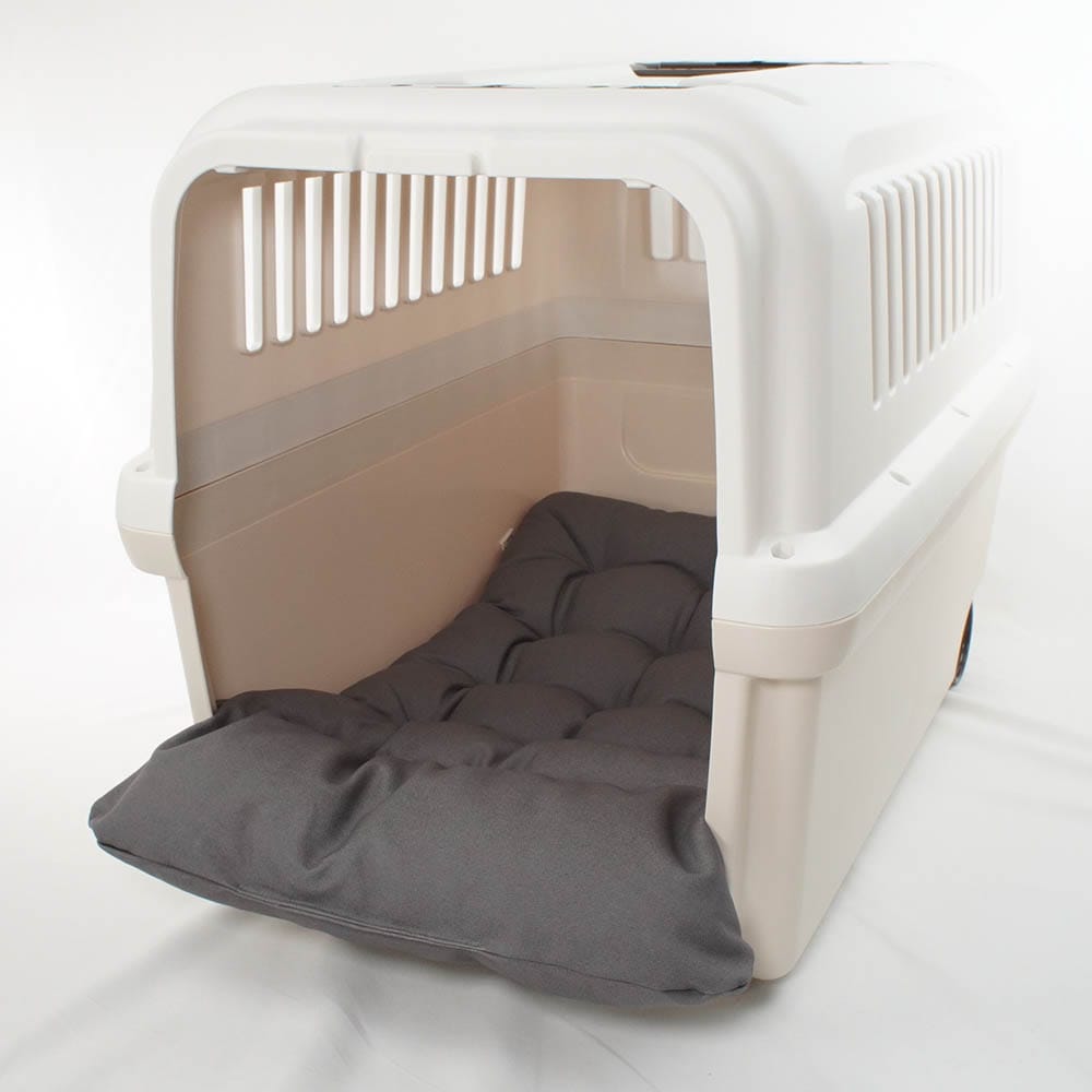 あごのせ縁無しクッション 丈夫な9.5号帆布生地（両面帆布） チャコールグレー Lサイズ