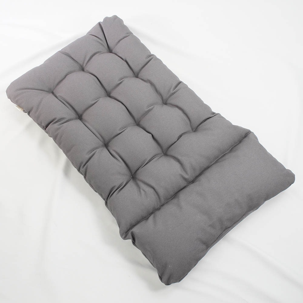 あごのせ縁無しクッション 丈夫な9.5号帆布生地（両面帆布） チャコールグレー Lサイズ