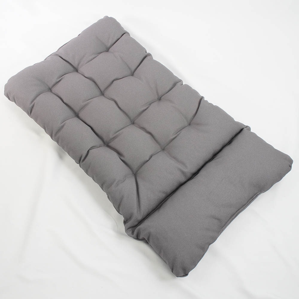 あごのせ縁無しクッション 丈夫な9.5号帆布生地（両面帆布） チャコールグレー Lサイズ