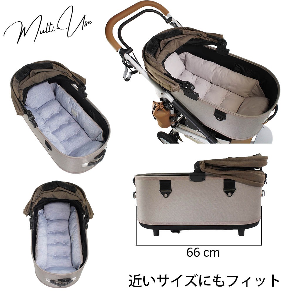 Helen's Via マルチフィット クレートクッション 犬用ベッド Mサイズ - 洗える 接触冷感 ひんやり 夏用 ブルー ペットキャリー・プラスチックベッド・ペットカート対応 クレートマット