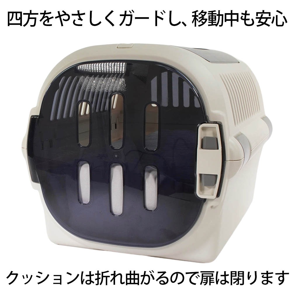 Helen's Via マルチフィット クレートクッション 犬用ベッド Mサイズ - 洗える 接触冷感 ひんやり 夏用 ブルー ペットキャリー・プラスチックベッド・ペットカート対応 クレートマット