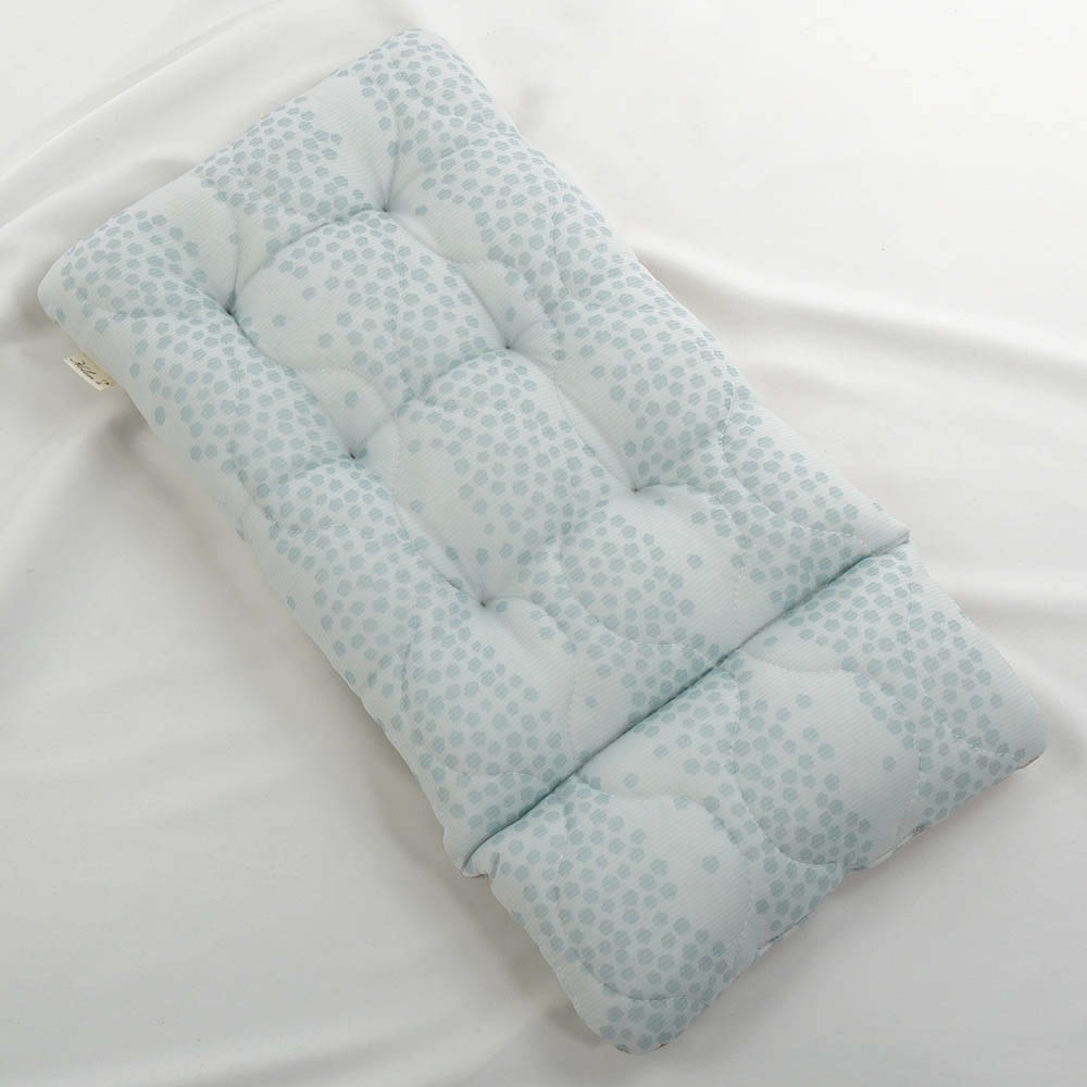 夏用あごのせ縁無しクッション/クレートクッション マーベラスクール Ginga ブルー Sサイズ