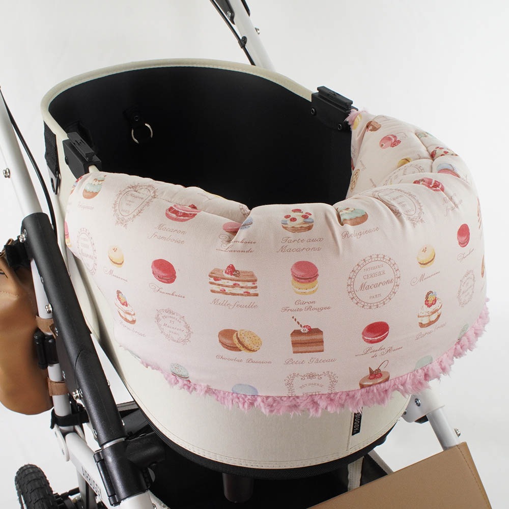 【500円OFF】DOME3ラージ用クッションセット ぷくぷく あごのせクッション＋キャリークッションベッド Mサイズ マカロンハニーピンクファー