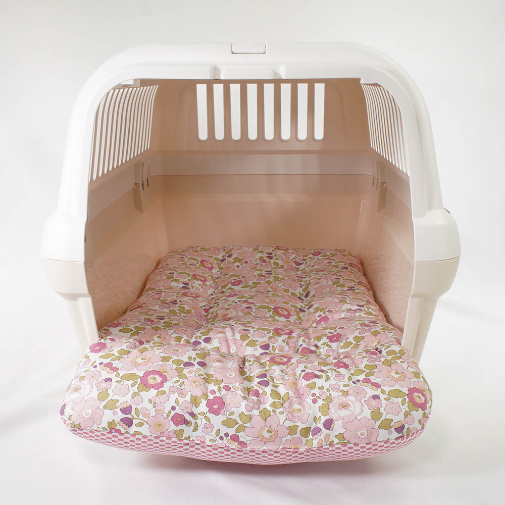 夏用 あごのせ縁無しクッション iCOLD 接触冷感 リバティプリント Betsy ピンク Mサイズ