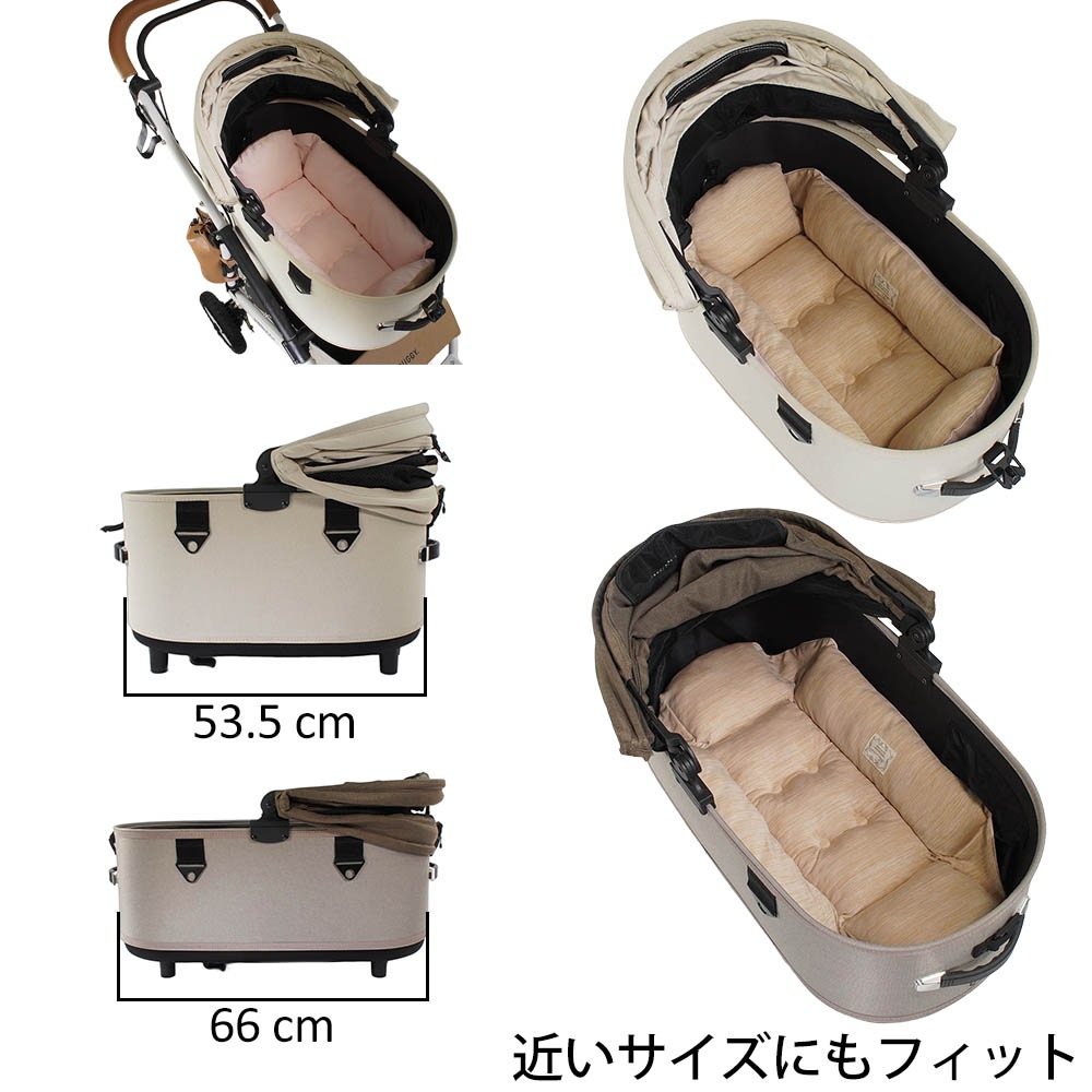 Helen's Via マルチフィット クレートクッション 犬用ベッド Sサイズ - 洗える 接触冷感 ひんやり 夏用 キャラメル ペットキャリー・プラスチックベッド・ペットカート対応 クレートマット