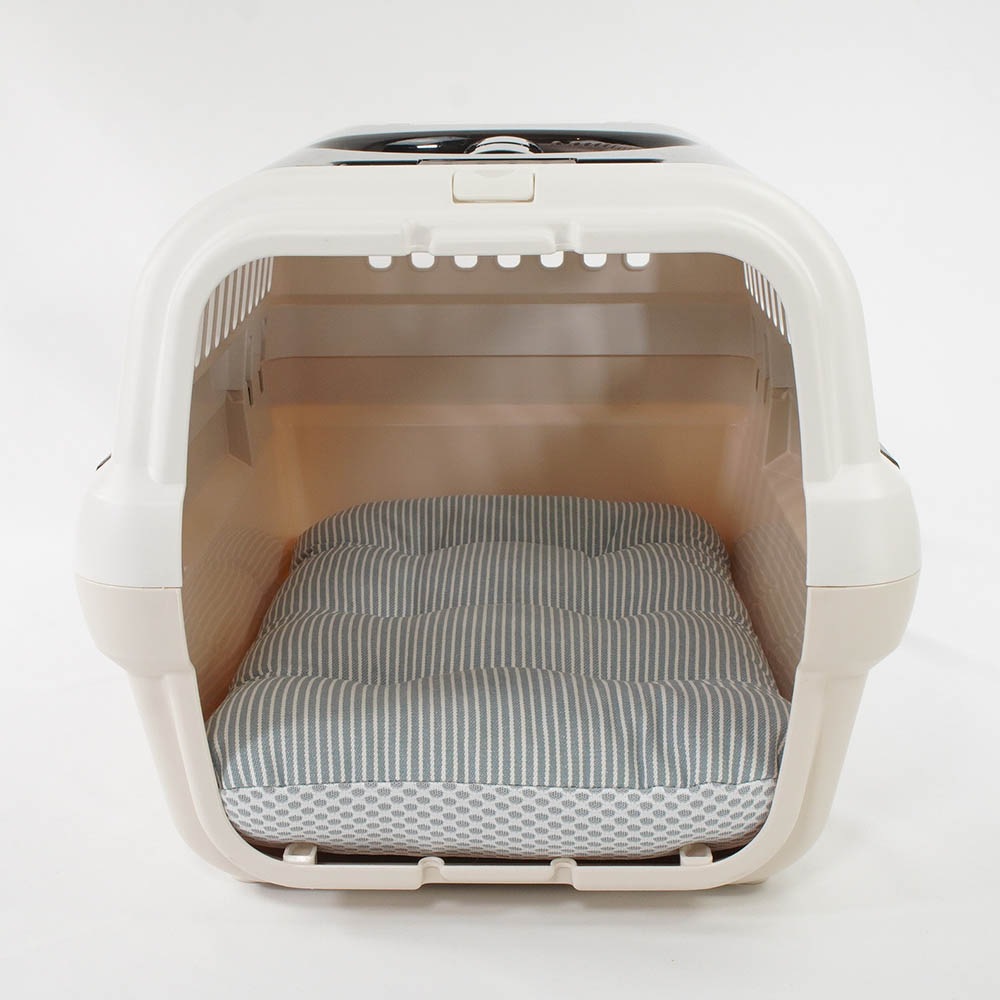 夏用縁無しクッションベッド iCOLD 接触冷感 ヒッコリーデニムサックス Sサイズ