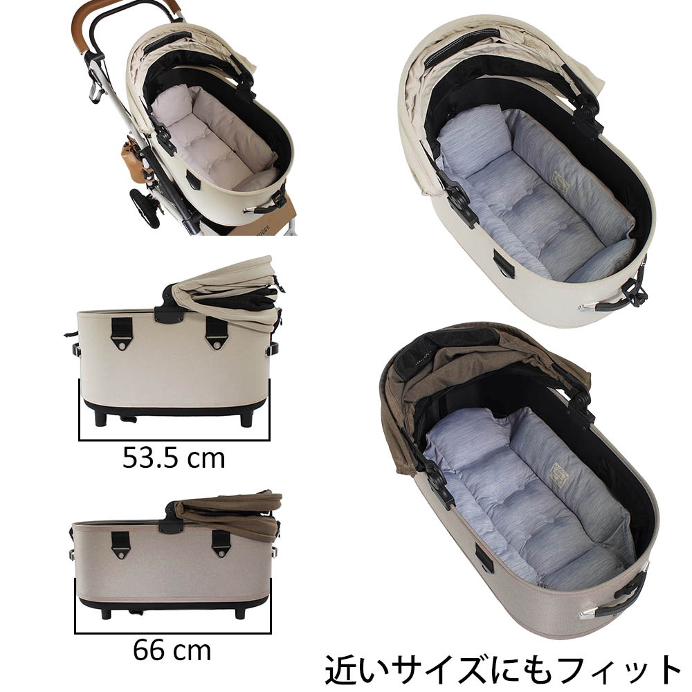 Helen's Via マルチフィット クレートクッション 犬用ベッド Sサイズ - 洗える 接触冷感 ひんやり 夏用 ブルー ペットキャリー・プラスチックベッド・ペットカート対応 クレートマット