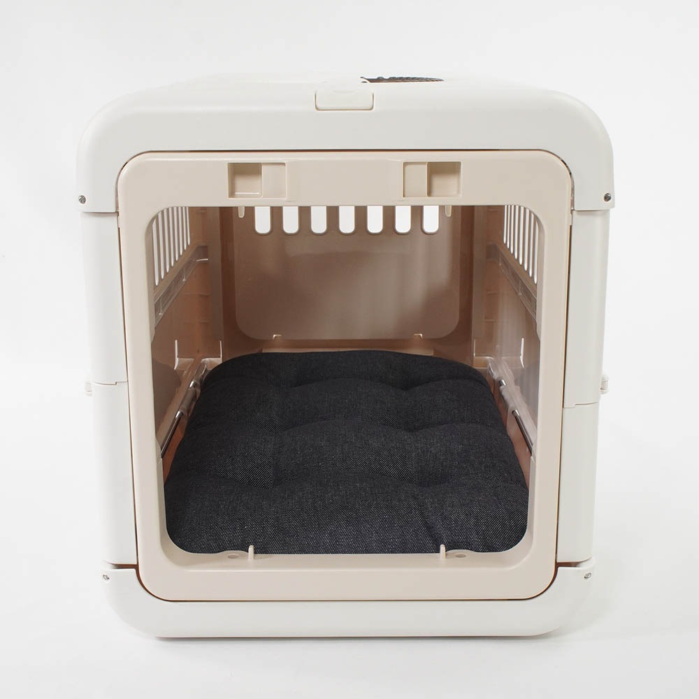 夏用縁無しクッションベッド iCOLD 接触冷感 10オンスデニムネイビー Sサイズ