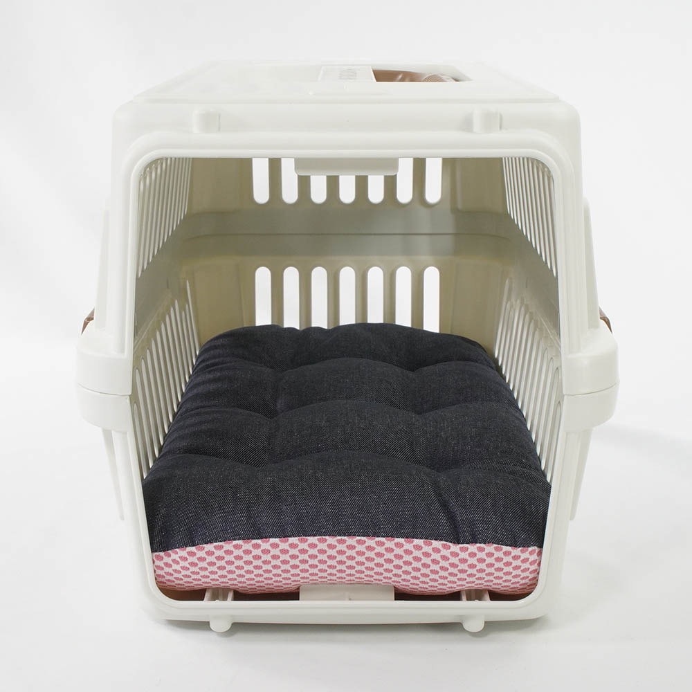 夏用縁無しクッションベッド iCOLD 接触冷感 10オンスデニムネイビー Sサイズ