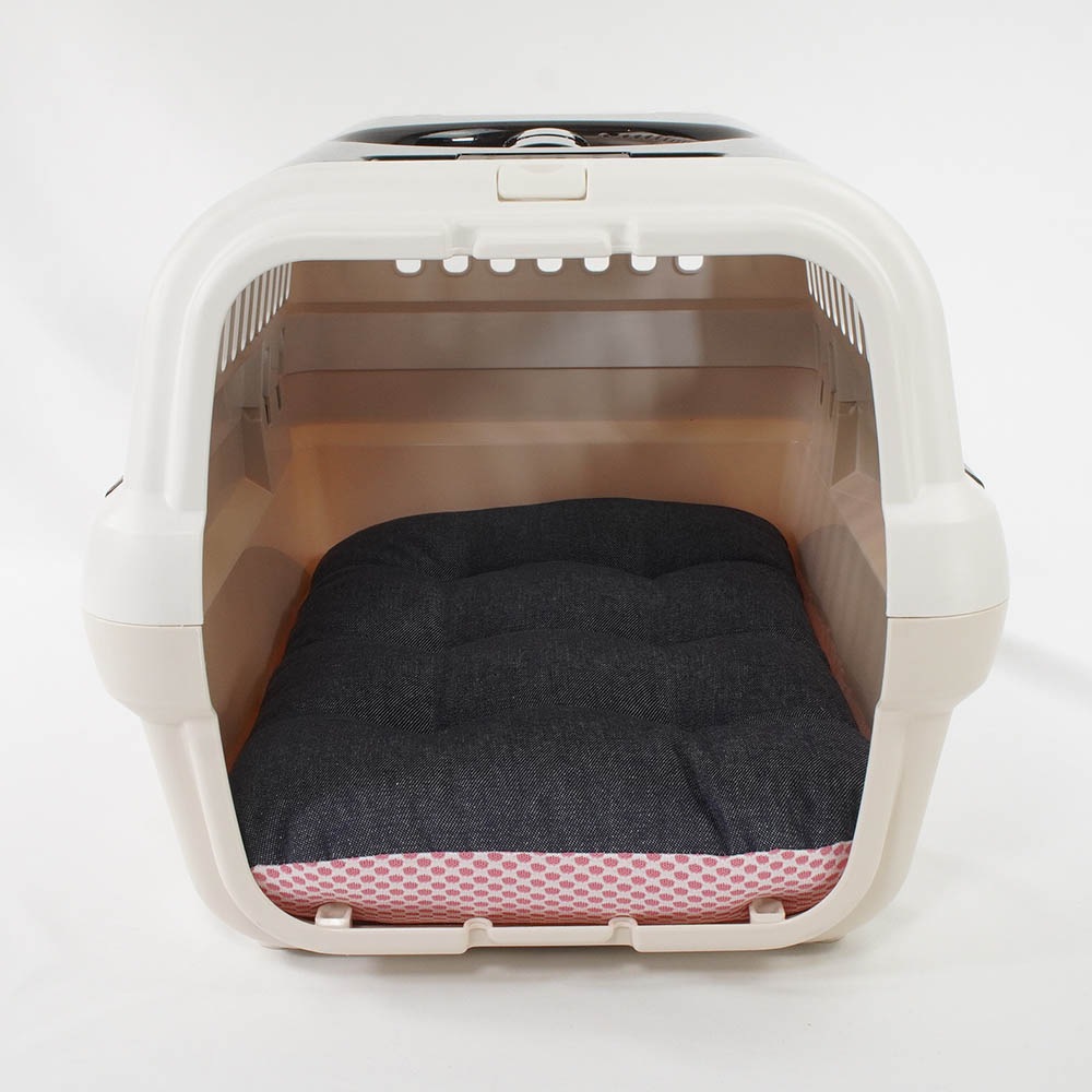 夏用縁無しクッションベッド iCOLD 接触冷感 10オンスデニムネイビー Sサイズ