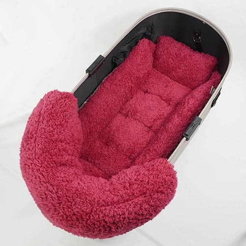 【500円OFF】DOME3ラージ用クッションセット ぷくぷく あごのせクッション＋キャリークッションベッド Mサイズ マカロンピンクファーラズベリー