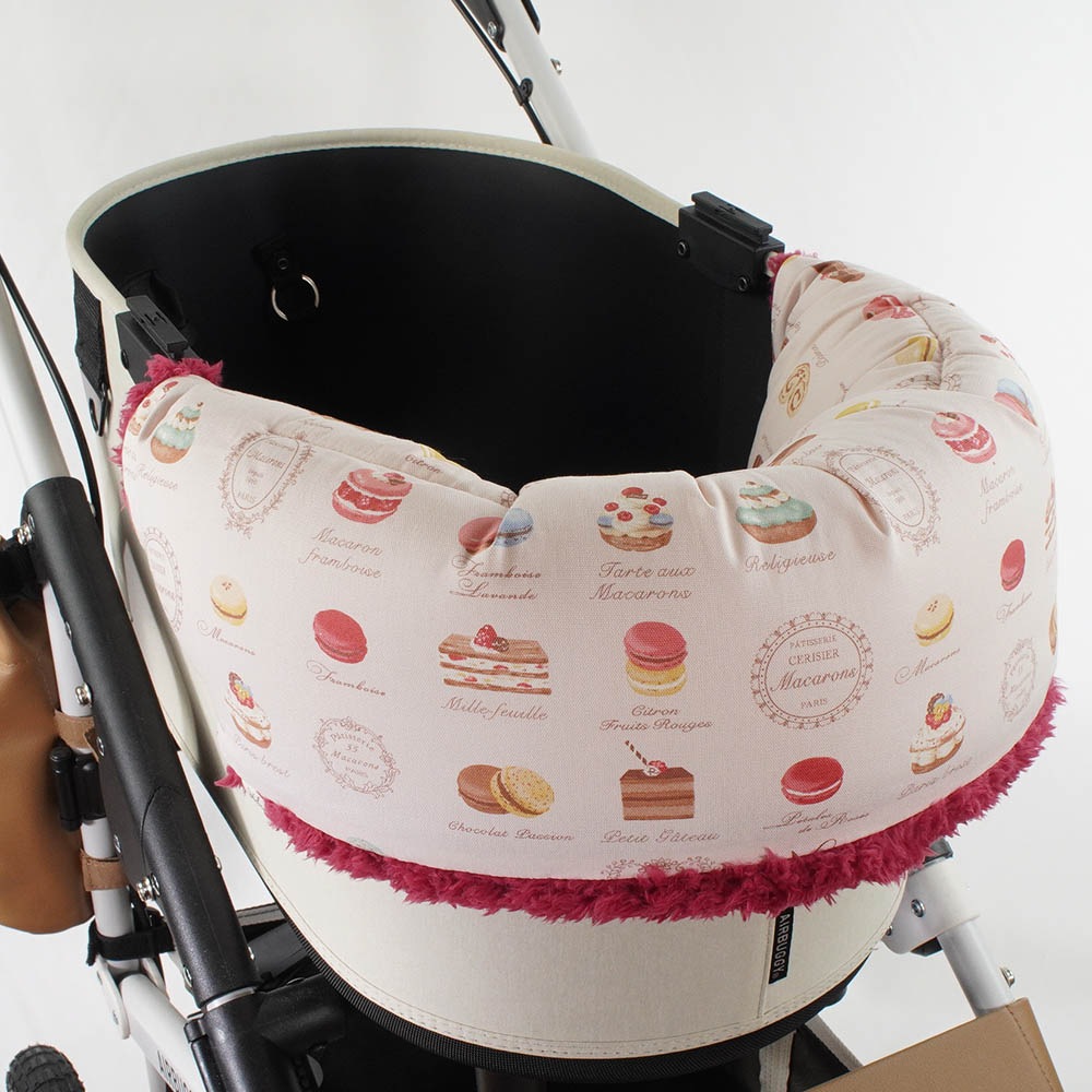 【500円OFF】DOME3ラージ用クッションセット ぷくぷく あごのせクッション＋キャリークッションベッド Mサイズ マカロンピンクファーラズベリー