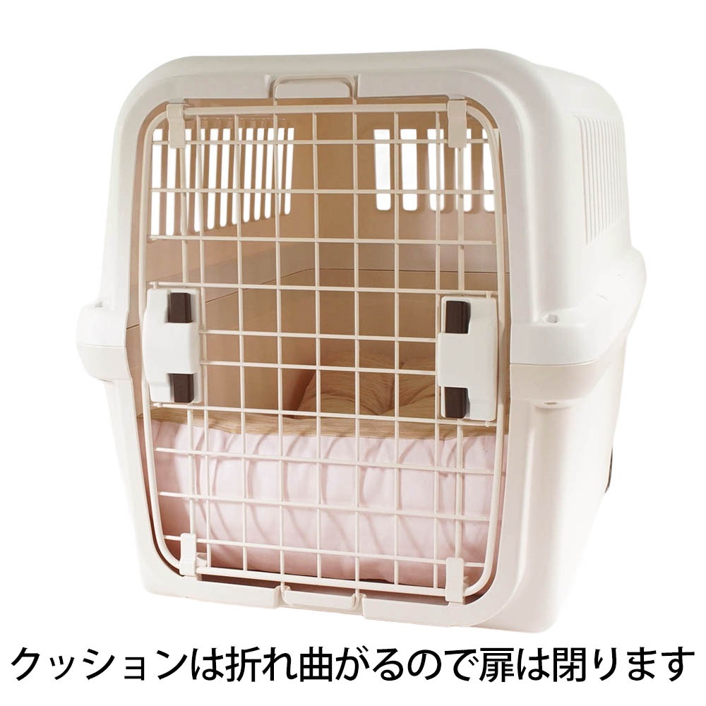 Helen's Via 接触冷感 ひんやり 夏用 犬用ベッド あごのせ クレートクッション Lサイズ キャラメル 洗える クレートマット