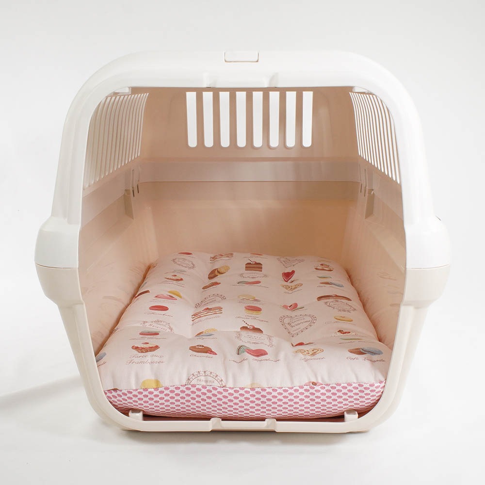 夏用縁無しクッションベッド iCOLD 接触冷感 マカロンピンク Mサイズ