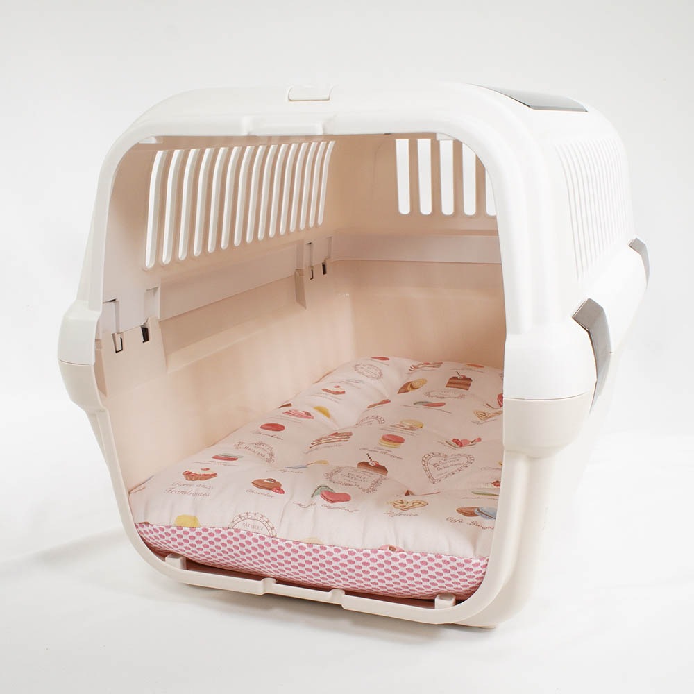 夏用縁無しクッションベッド iCOLD 接触冷感 マカロンピンク Mサイズ
