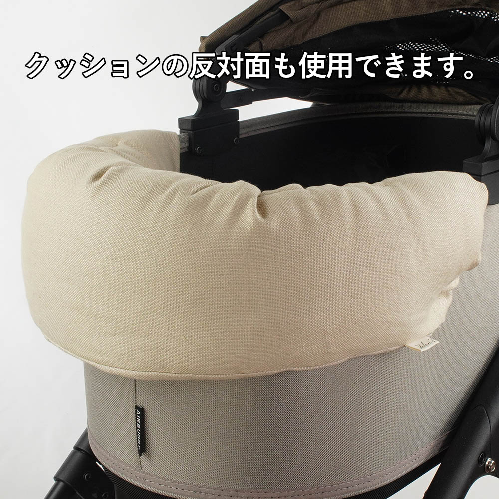 【500円OFF】DOME3レギュラー/ラージ用クッションセット ぷくぷくあごのせクッション＋あごのせ縁無しクッション Mサイズ 高品質な厚めのリネン素材 リトアニアリネン（両面リネン）