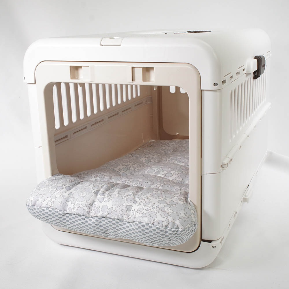 夏用 あごのせ縁無しクッション iCOLD 接触冷感 リバティプリント Betsy グレー Sサイズ