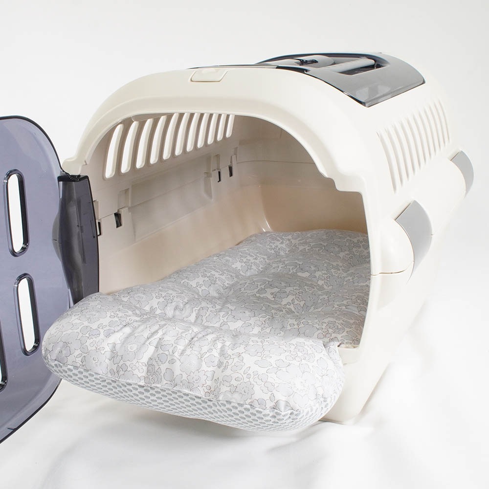 夏用 あごのせ縁無しクッション iCOLD 接触冷感 リバティプリント Betsy グレー Sサイズ