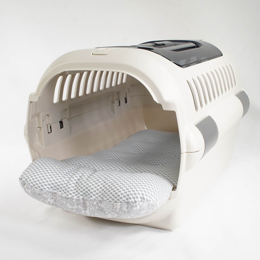 夏用 あごのせ縁無しクッション iCOLD 接触冷感 リバティプリント Betsy グレー Sサイズ