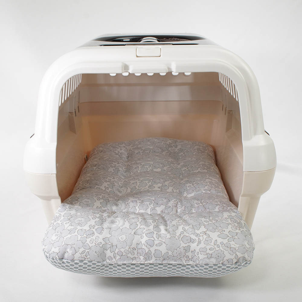 夏用 あごのせ縁無しクッション iCOLD 接触冷感 リバティプリント Betsy グレー Sサイズ