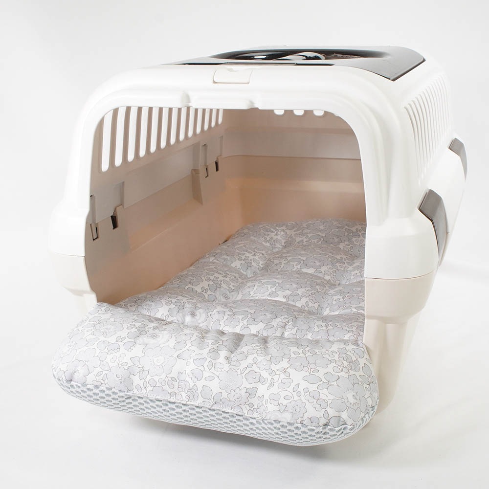 夏用 あごのせ縁無しクッション iCOLD 接触冷感 リバティプリント Betsy グレー Sサイズ