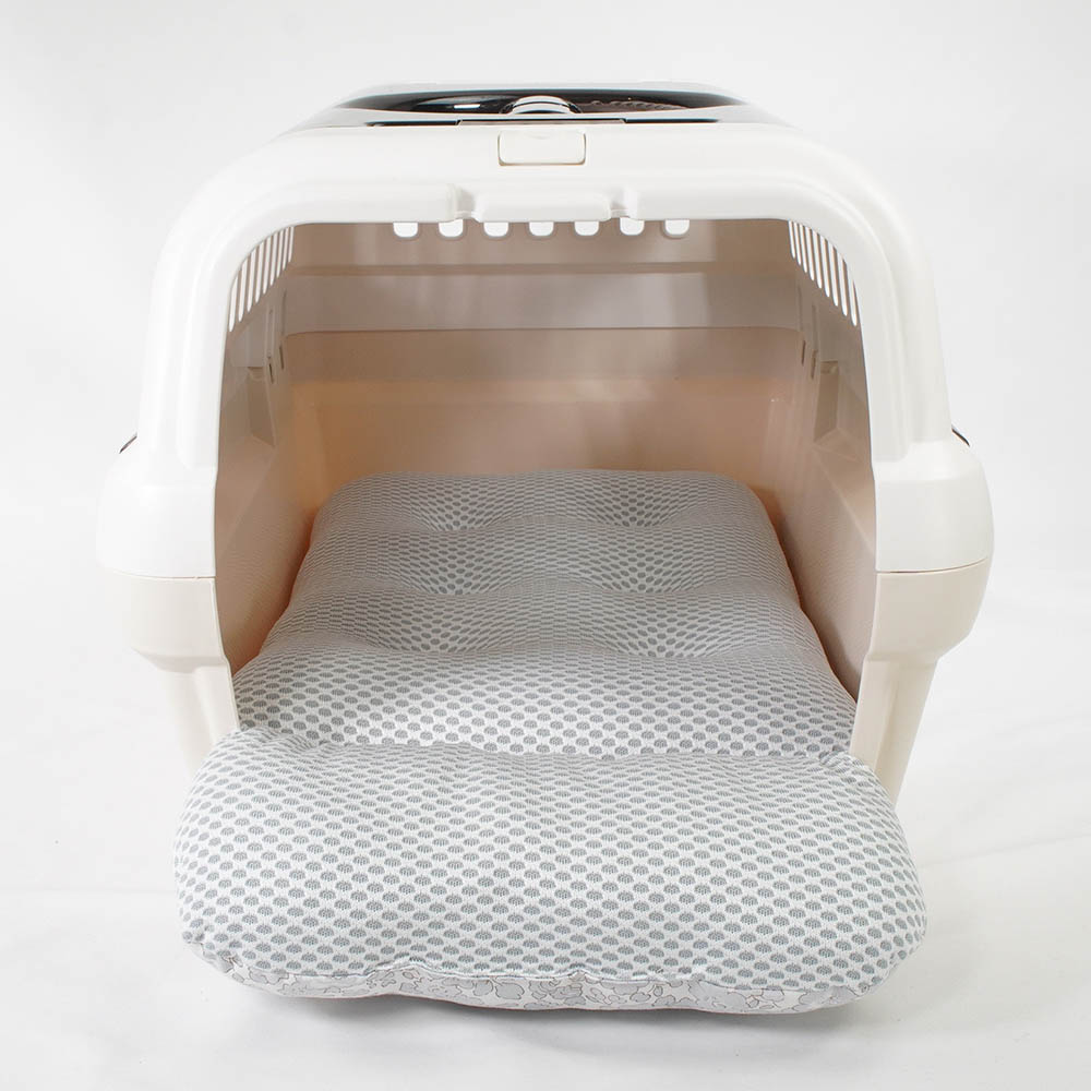 夏用 あごのせ縁無しクッション iCOLD 接触冷感 リバティプリント Betsy グレー Sサイズ