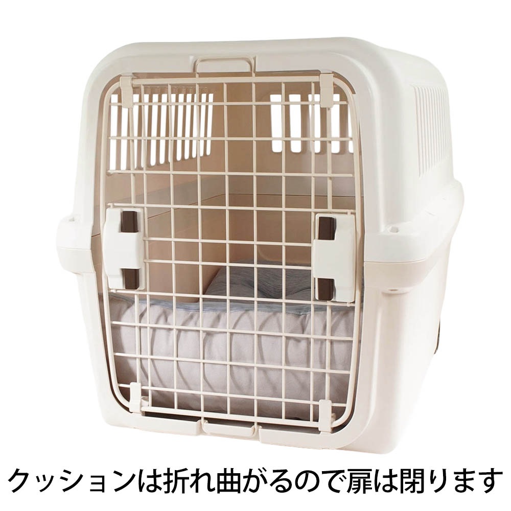 Helen's Via 接触冷感 ひんやり 夏用 犬用ベッド あごのせ クレートクッション Lサイズ ブルー 洗える クレートマット