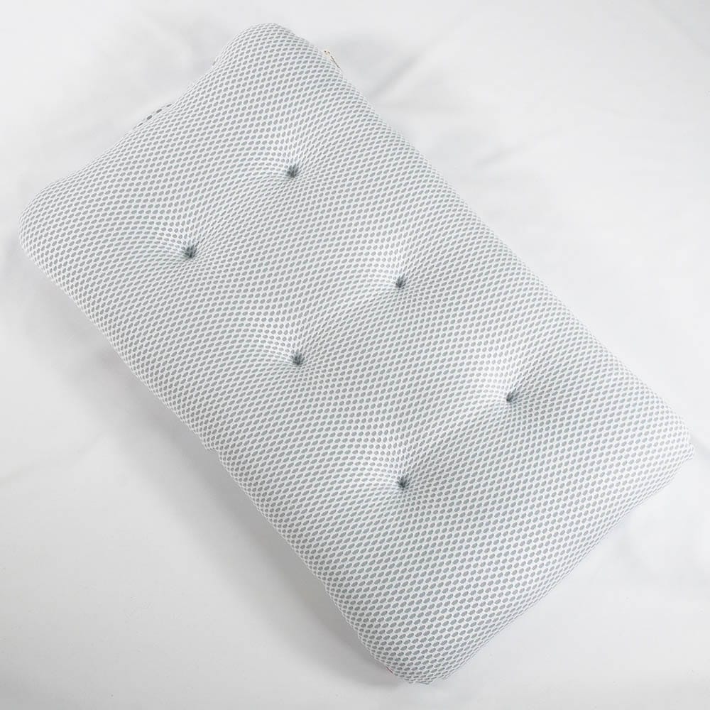 夏用縁無しクッションベッド iCOLD 接触冷感 マカロンブルー Mサイズ