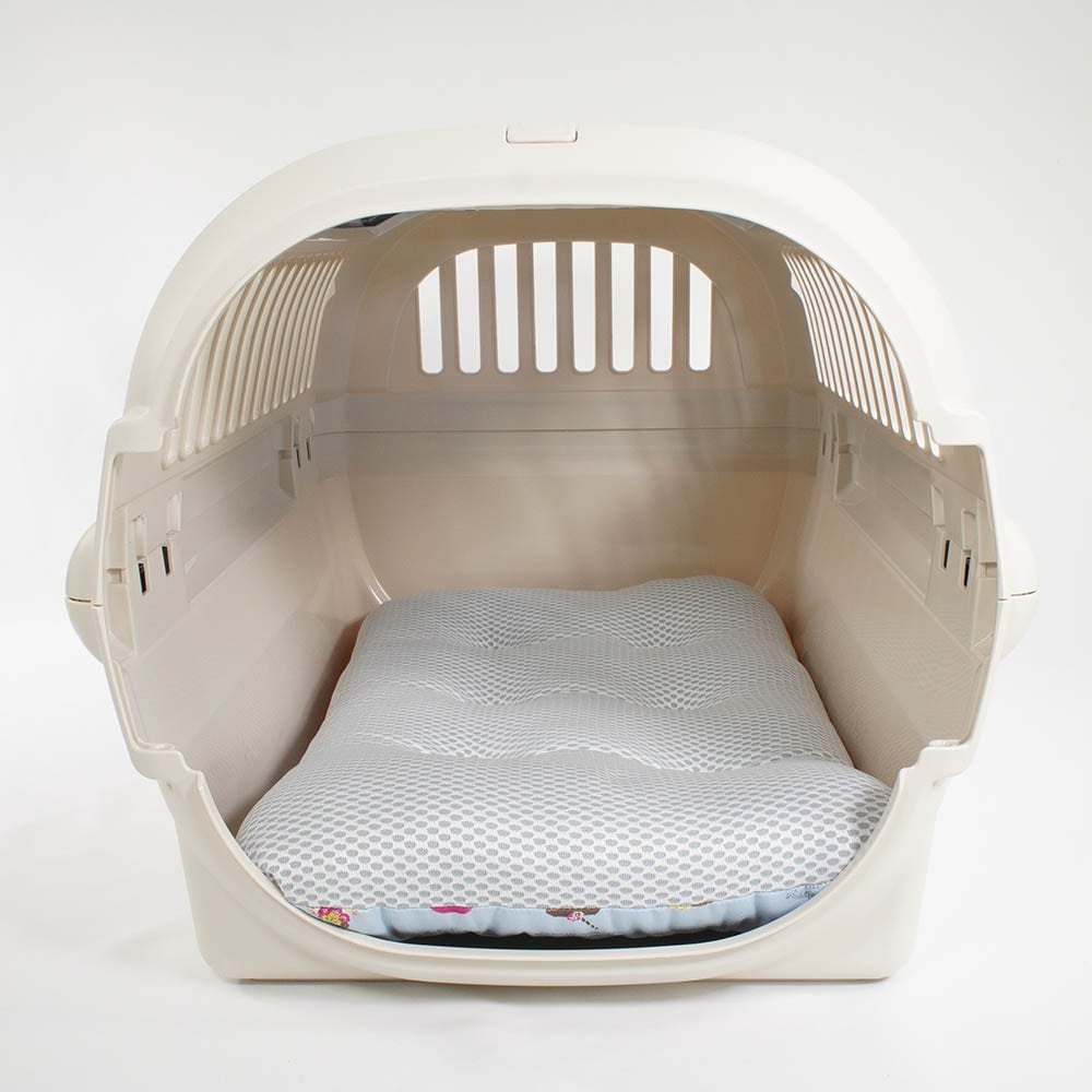 夏用縁無しクッションベッド iCOLD 接触冷感 マカロンブルー Mサイズ