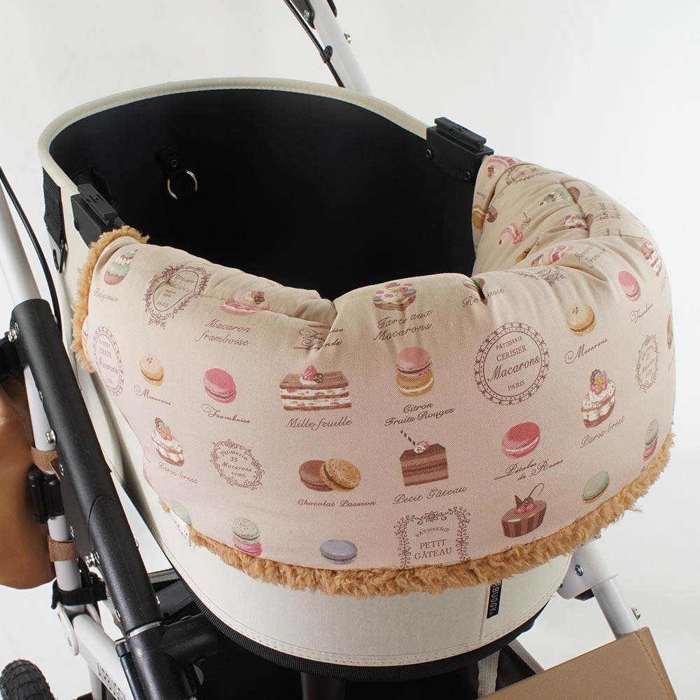 【500円OFF】DOME3ラージ用クッションセット ぷくぷく あごのせクッション+キャリークッションベッド Mサイズ マカロンベージュファーキャメル