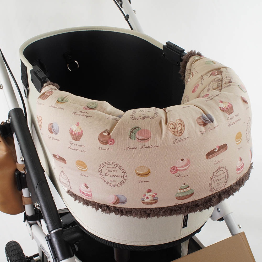 【500円OFF】DOME3ラージ用クッションセット ぷくぷく あごのせクッション＋キャリークッションベッド Mサイズ マカロンベージュアッシュブラウン