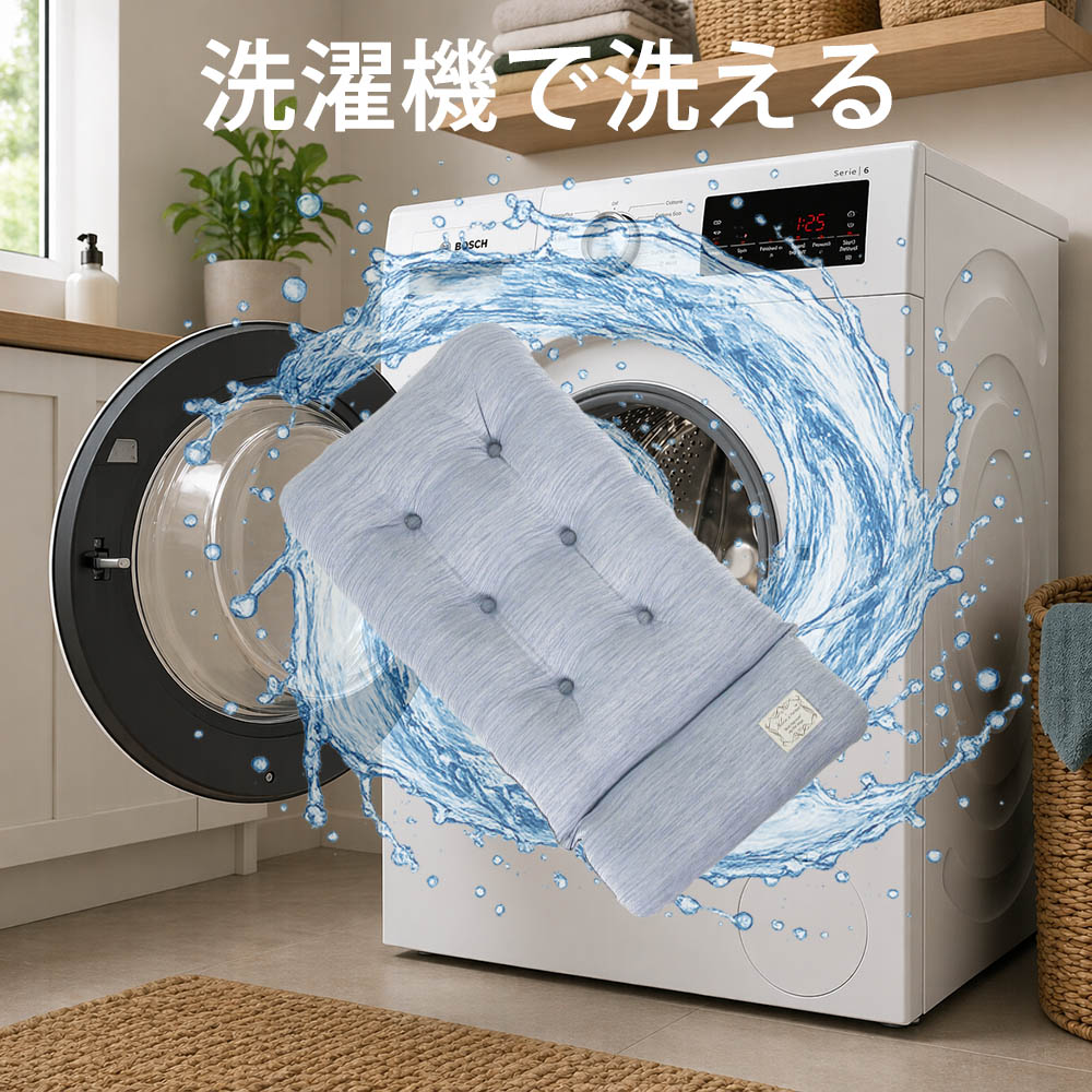 Helen's Via 接触冷感 ひんやり 夏用 犬用ベッド あごのせ クレートクッション Mサイズ ブルー 洗える クレートマット