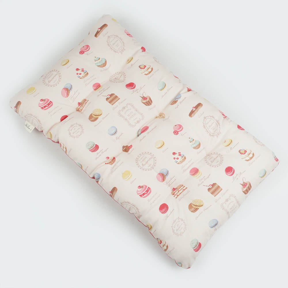 縁無しクッションベッド/クレートクッション マカロンピンクドット Mサイズ