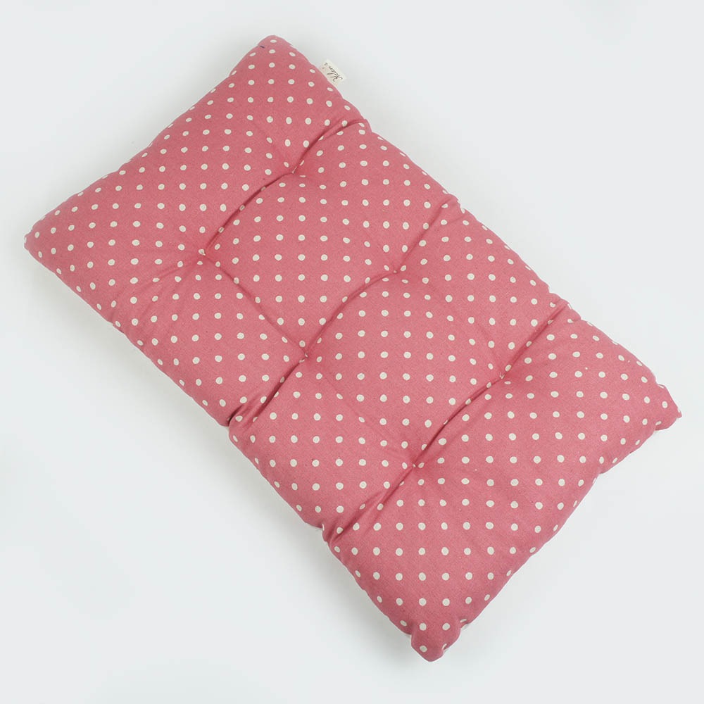 縁無しクッションベッド/クレートクッション マカロンピンクドット Mサイズ