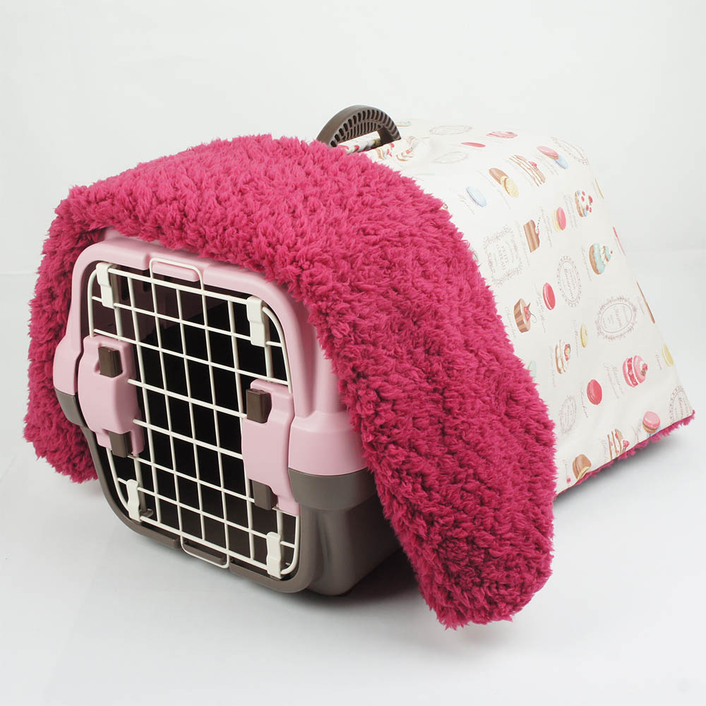 あったか3WAY キャリーカバーブランケット マカロンピンクラズベリー <マルチ幅> Sサイズ(トグルボタン無し)