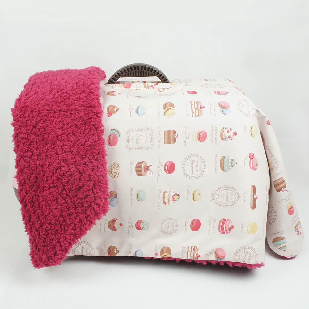あったか3WAY キャリーカバーブランケット マカロンピンクラズベリー <マルチ幅> Sサイズ(トグルボタン無し)