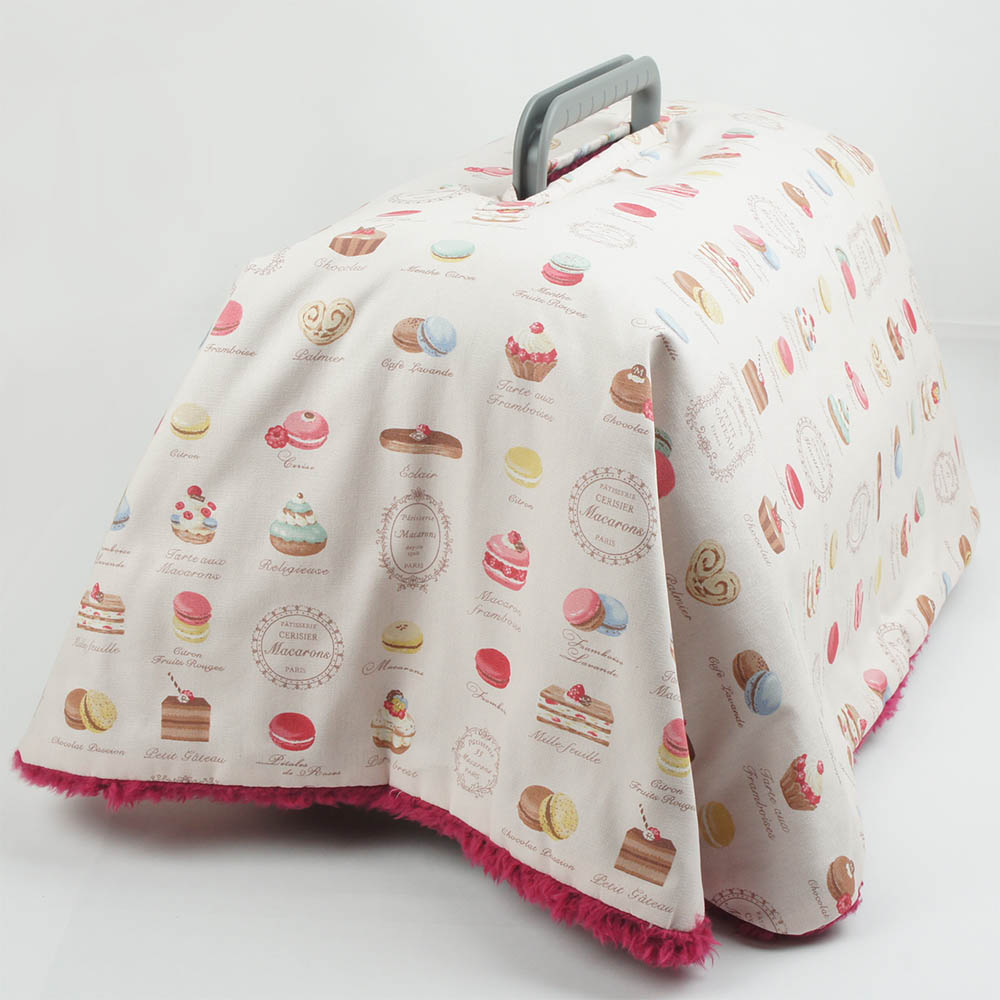 あったか3WAY キャリーカバーブランケット マカロンピンクラズベリー <マルチ幅> Sサイズ(トグルボタン無し)