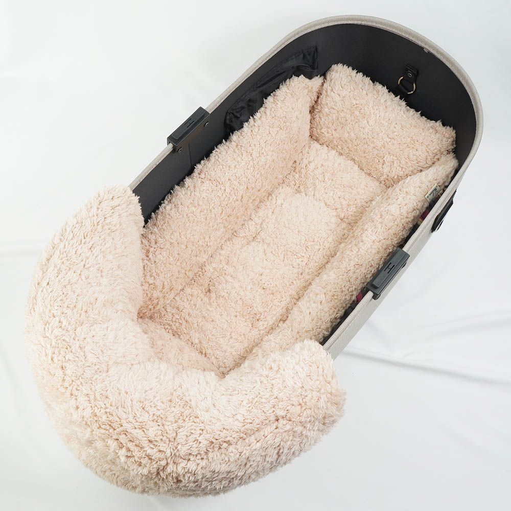 【500円OFF】DOME3ラージ用クッションセット ぷくぷく あごのせクッション＋キャリークッションベッド Mサイズ マカロンチョコファー