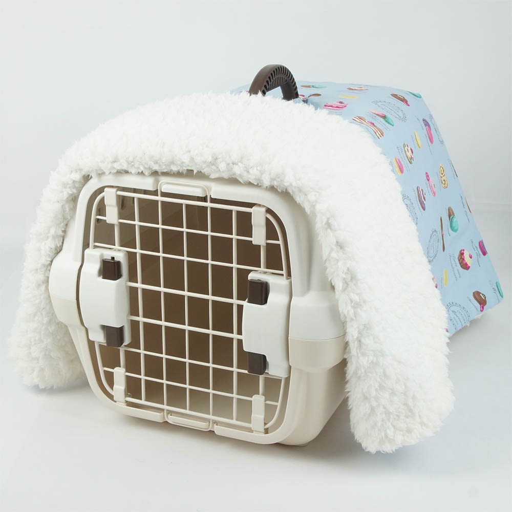 あったか3WAY キャリーカバーブランケット マカロンブルー <マルチ幅> Sサイズ(トグルボタン無し)