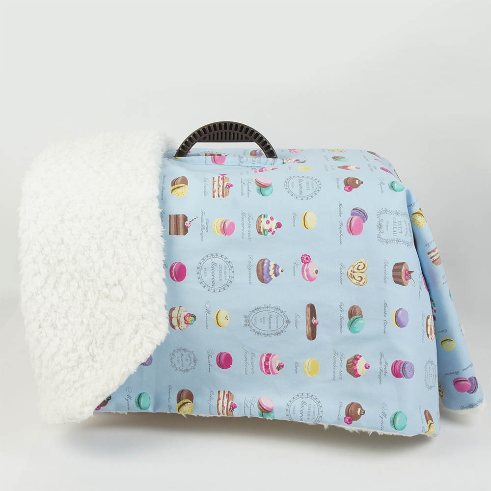 あったか3WAY キャリーカバーブランケット マカロンブルー <マルチ幅> Sサイズ(トグルボタン無し)