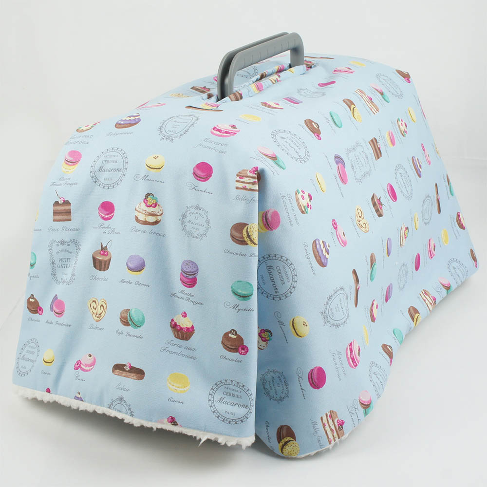 あったか3WAY キャリーカバーブランケット マカロンブルー <マルチ幅> Sサイズ(トグルボタン無し)