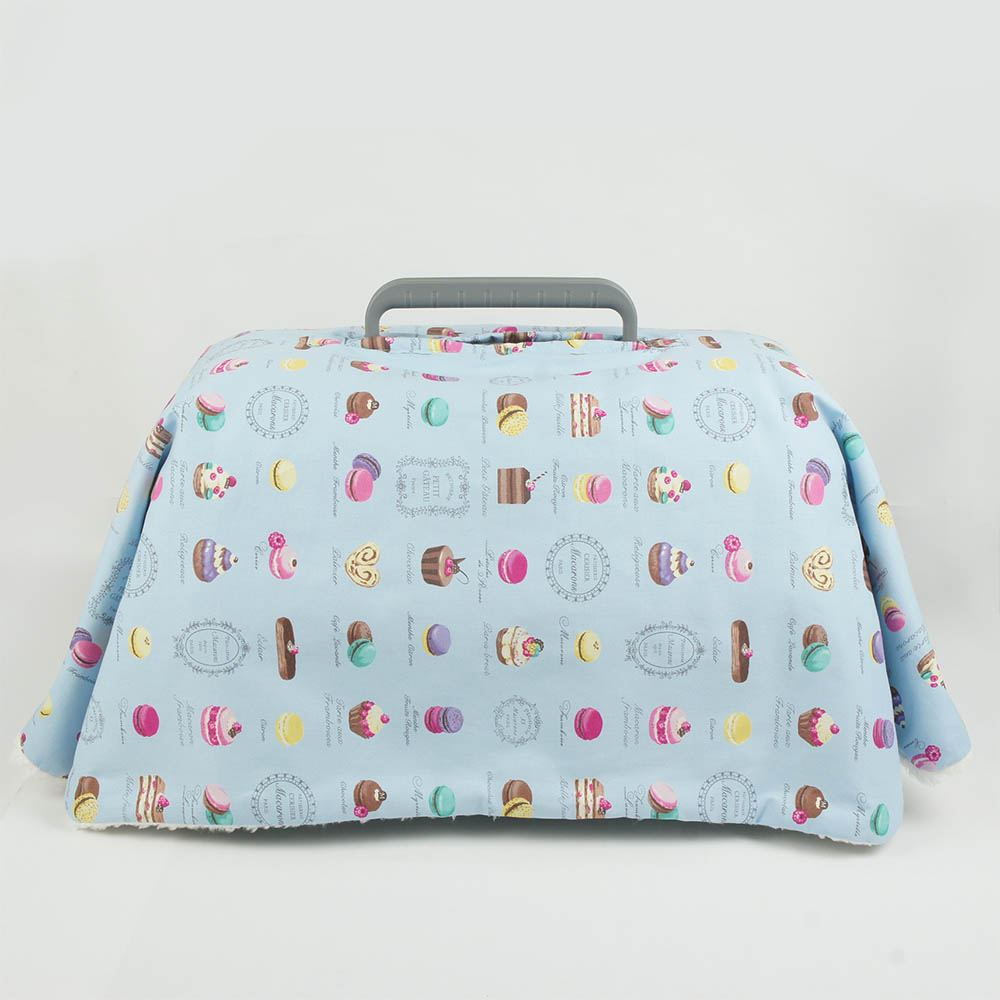 あったか3WAY キャリーカバーブランケット マカロンブルー <マルチ幅> Sサイズ(トグルボタン無し)